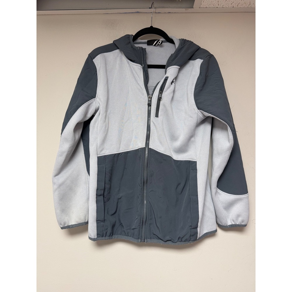 Under‎ Armour ColdGear Hooded Fleece Jacket Youth YXL Gray Full Zip